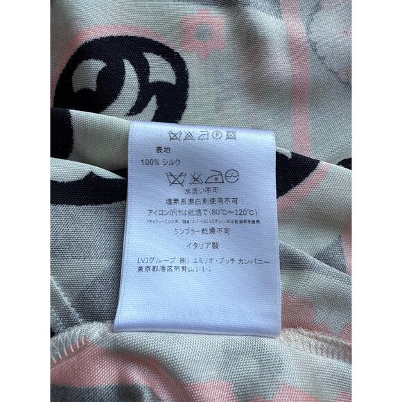 Vintage Emilio Pucci Silk Turtleneck Groovy Print Blouse Size 4 - Picture 9 of 9